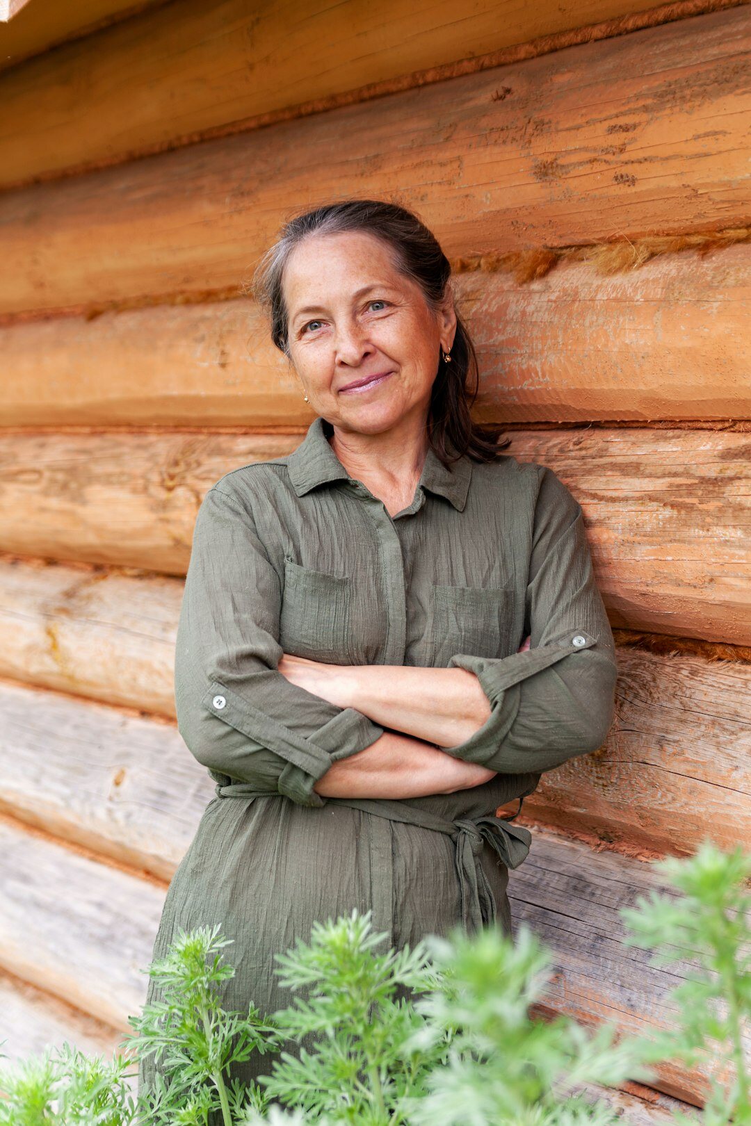 Portrait of a Lithuanian gardening author in her fifties